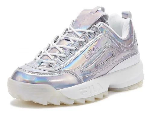 Tenis Fila Disruptor 2 Iridiscent Plata 199