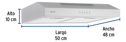 Campana Extractora Empotrable 50 Cm Acero Inox Foset 45439