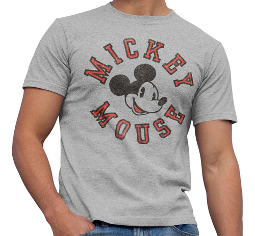 Disney Polera Atlética Desgastada De Mickey Mouse Para Hom