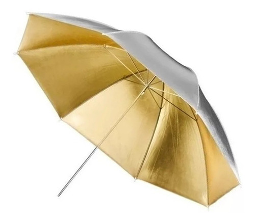 Imagen 2 de 6 de Sombrilla/paraguas Godox 101 Cm Dorado/plateado Reversible