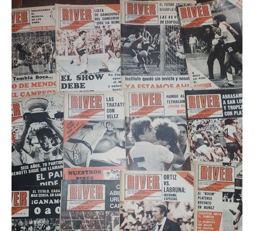 Lote De 23 Revista Partidaria * River * Año 1980 Con Laminas