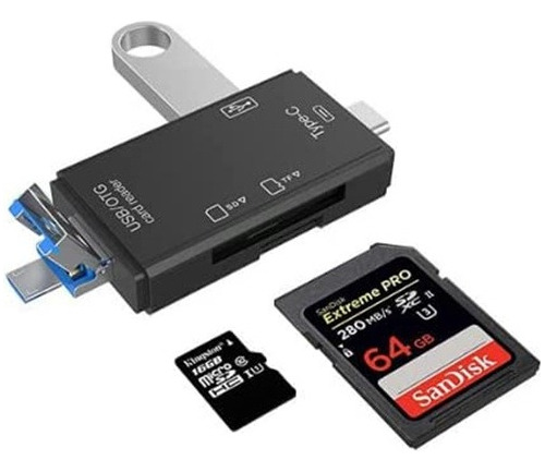 Adaptador 3 En 1 Lector Tarjetas Sd Y Micro Sd, 2.0 Usb