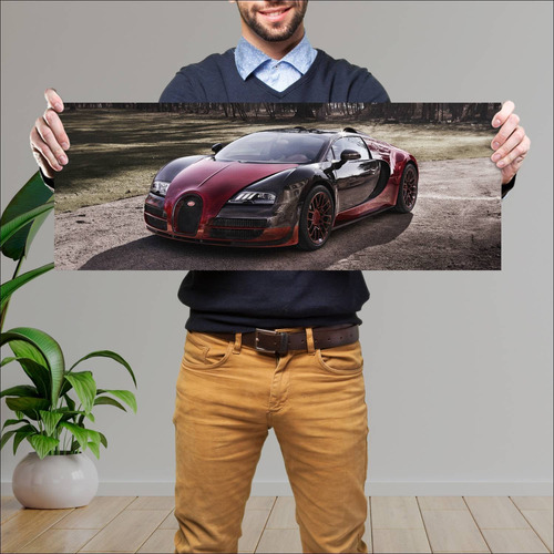 Cuadro 30x80cm Auto 2015 Bugatti Veyron Grand Sp 88