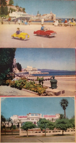 3 Postales Viña Del Mar Casino 1960 Codarte (ff244