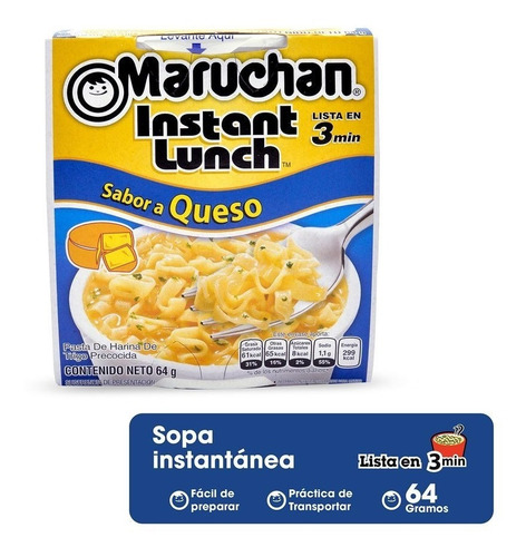 Sopa Maruchan Vaso De 64 Gr Diferentes Sabores Sabores Queso