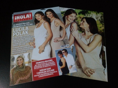 Lucila Polak * Tapa Y Nota Revista Hola 61 * 2012