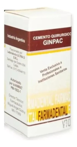 Cemento Quirurgico Ginpac Liquido 15 Cc Farmadental