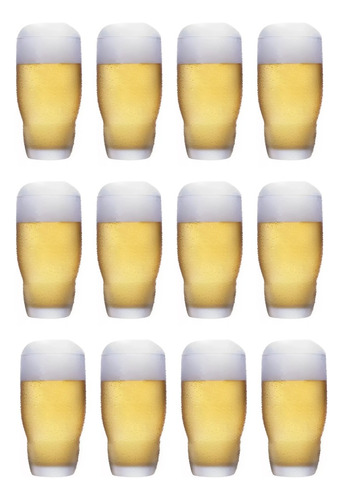 Set X12 Vaso Cervecero Skol 410ml Cerveza 