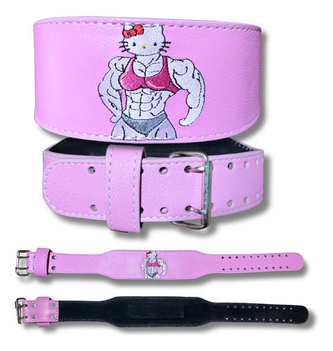 Cinturon Faja Hello Kitty Musculosa Cinto Para Gym Rosa Pink