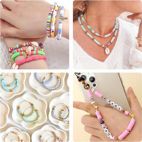 Miçangas De Argila Quefe 9600 Para Fazer Pulseiras, 96 De La
