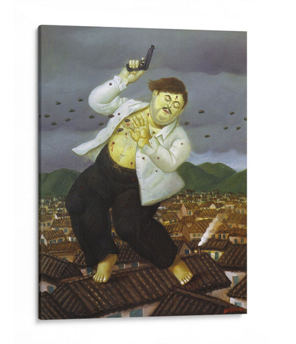 Cuadro Decorativo - La Muerte De Pablo Escobar, Botero 40x30