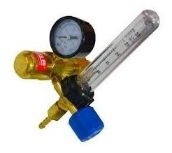 Imagen 3 de 8 de Tubo Co2 De 2 Mt3 + Regulador Con Caudalimetro + Alambre Mig