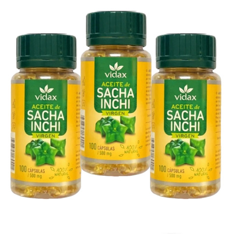 Aceite De Sacha Inchi Premium Vidax  100 Capsulas