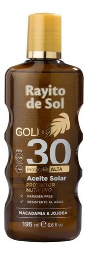 Rayito De Sol Aceite Solar Gold Fps30 195ml Bronceador