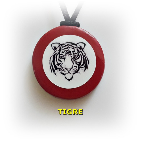 Colgante De Porcelana Fría 3.8 Cm - Tigre