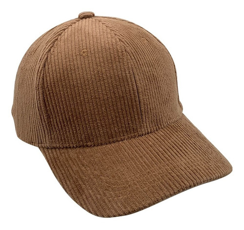 Gorra De Corderoy Visera Curva Estructura Regulable Hebilla