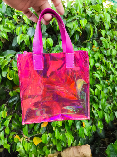 12 Bolsas Dulcero Con Asa Fucsia O Azul