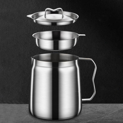 Contenedor De Grasa Con Colador Lata De Almacenamiento 1.5l