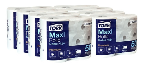 Higienico Tork Premium D/h 50mts. 8pqts X 4 Rollos C/u