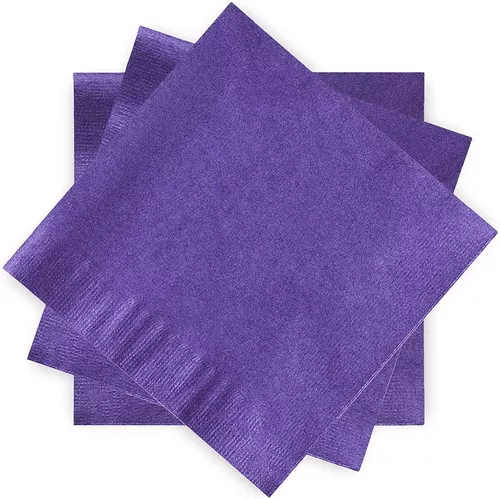 VACVELT Paquete de 50 servilletas de satén de color morado claro de 17 x 17  pulgadas, servilletas decorativas elegantes de cena, servilletas de mesa