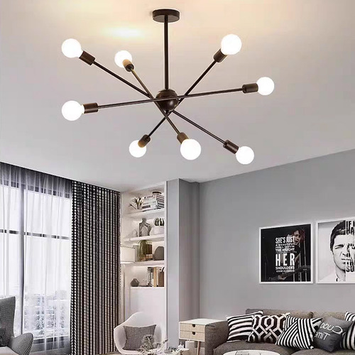 Lámpara Industrial De Techo Decorativas Colgantes De 8 Luces