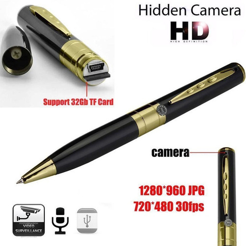 Boligrafo Lapicero Espia Camara Hd Video Oculta Usb Micro Sd