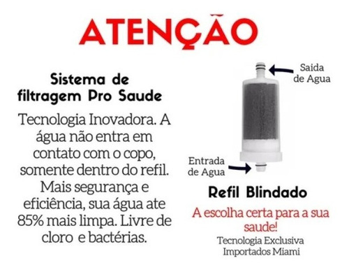 Imagem 5 de 7 de Torneira Com Filtro Reta Luxo Vela Carvão Ativada Multivazão