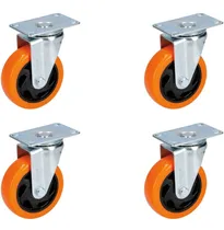 Comprar Kit 4 Ruedas De Pvc Función Giratoria Rodaja De 2 Pulgadas