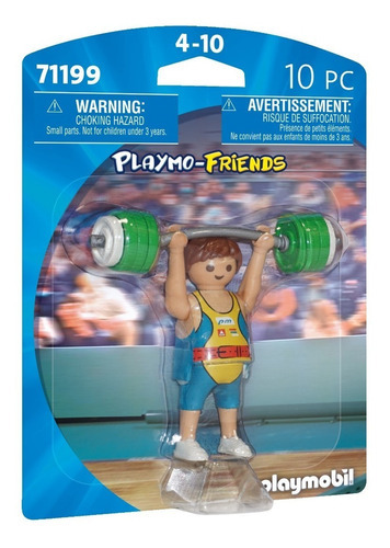 Figura Armable Playmobil Playmo-friends Levantador De Pesas Cantidad De Piezas 10