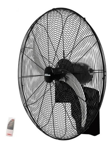 Ventilador de pared Liliana VWIT32 negro con 2 palas color plata de metal, 32" de diámetro 220 V