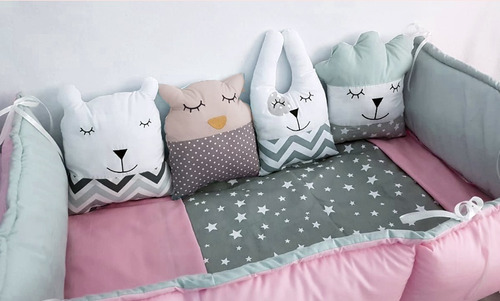 Set De Chichonera + Acolchado Animalitos Light Funcional