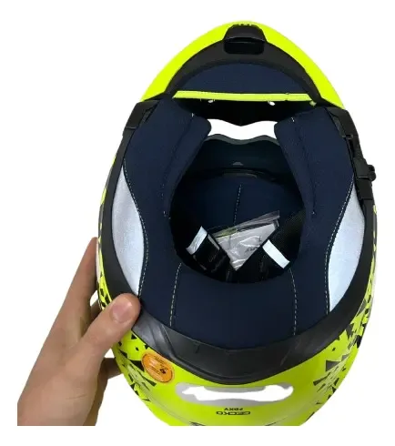 Capacete Axxis Gecko Sv Stamp B3 Amarelo Fluor Escamoteavel
