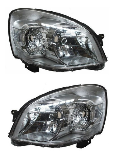 Par Faros Chevy C3 2009 2010 2011 2012 Fondo Cromo