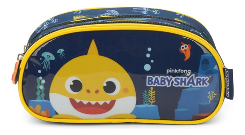 Estojo Escolar Infantil Duplo Baby Shark Luxcel Ei39004bs