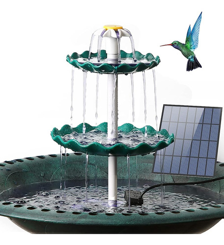 ~? Aisitin Bird Bath 3 Escalonado Con Bomba Solar De 3.5w, F