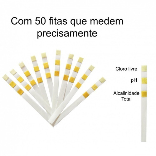 Imagem 4 de 5 de Kit Em Fita Teste Ph Cloro Para Piscinas