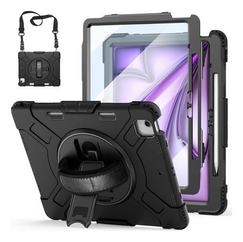 Funda Para Ipad Air M3/m2 13 Pulgadas Silicona Negra Negro