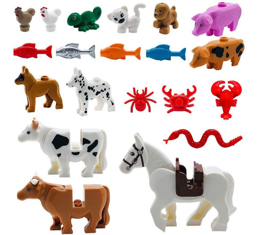 20 Piezas Amigos Figuras Animales Edificios Bloques Jug...