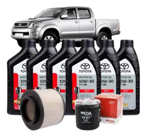 Kit Troca Óleos Filtros Hilux 2.7 16v 2010...