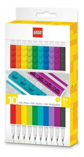 Lego Lapiceras De Gel Con Encastre X 10 Colores Le004 Pg