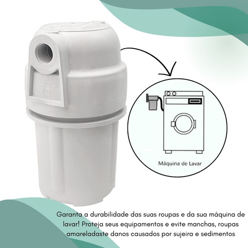 Kit Filtro Branco 5 Polegadas + Refil Polipropileno