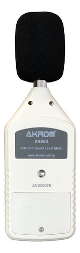 Decibelímetro digital con ponderaciones A y C - Akrom Kr863