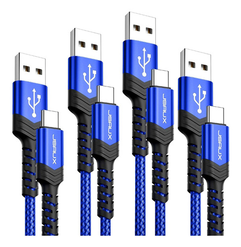 Cable De Datos Usb A A Usb C, 4 Pack/1-3.3-6.6-10 Pies