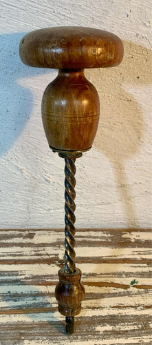 Antiguo Taladro De Mano Herramienta Coleccionable (Usado)