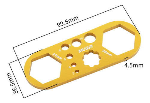 2 Llave Para Tapa De Horquilla De Bicicleta, Oro 24 Mm 26 Mm