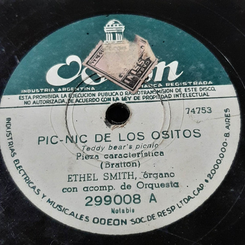 Pasta Ethel Smith Organo Acomp Orq Odeon C234