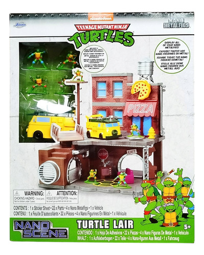 Turtle Lair Nano Scene Jada Toys Mini Figuras De Metal