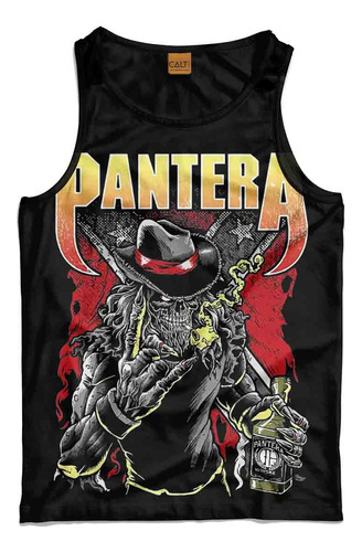 Regata Pantera Estampa Banda Rock Heavy Metal