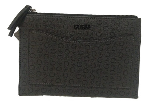 Cartera De Mano Color Gris Con Logo Cod. 2709