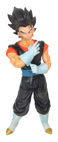 Dragon Ball Figura Vegito Goku Pelo Negro Aretes Potara 32cm